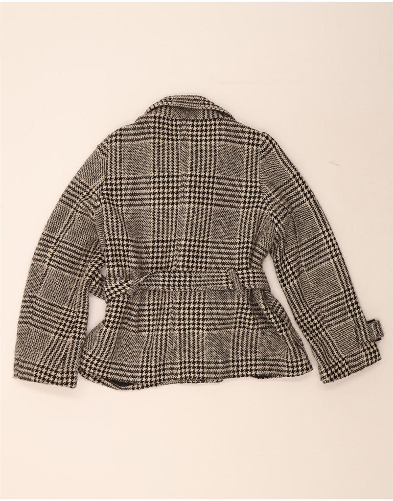 MEXX Womens Jacket UK 16 Large  Black Houndstooth Acrylic Vintage Mexx and Second-Hand Mexx from Messina Hembry 