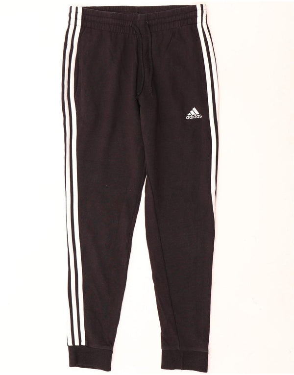 Adidas Womens Tracksuit Trousers Joggers UK 8/10 Small Black Cotton