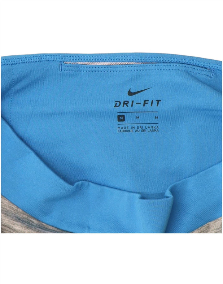Nike Womens Dri Fit Leggings UK 12 Medium Multicoloured Colourblock