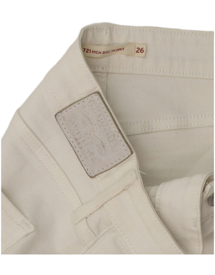 LEVI'S Womens 721 High Rise Skinny Jeans W26 L29 White