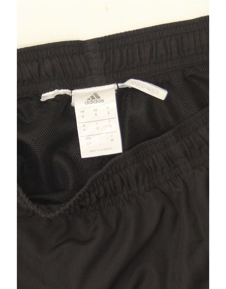 Adidas Mens Climalite Graphic Tracksuit Trousers Small  Black