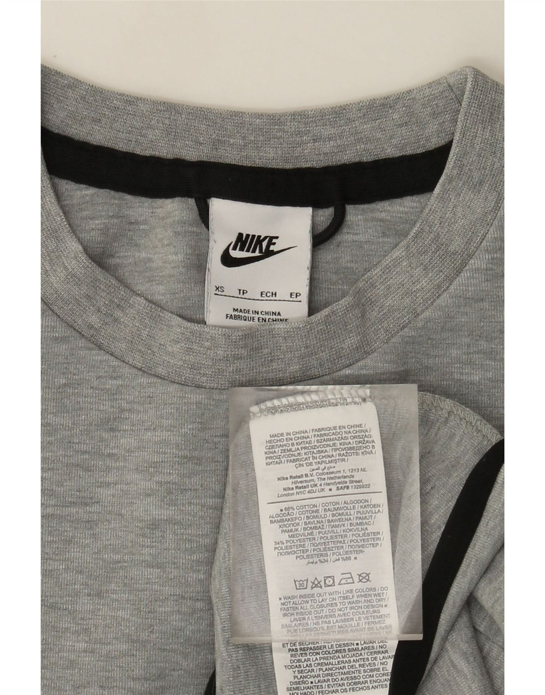 Nike Mens Sweatshirt Jumper XS Grey Flecked Cotton