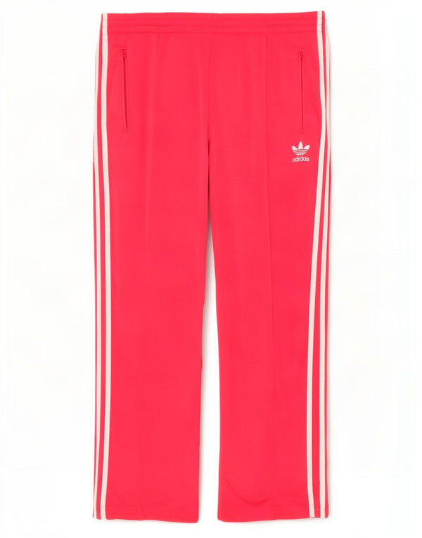 Adidas Womens Tracksuit Trousers UK 12 Medium Pink Polyester