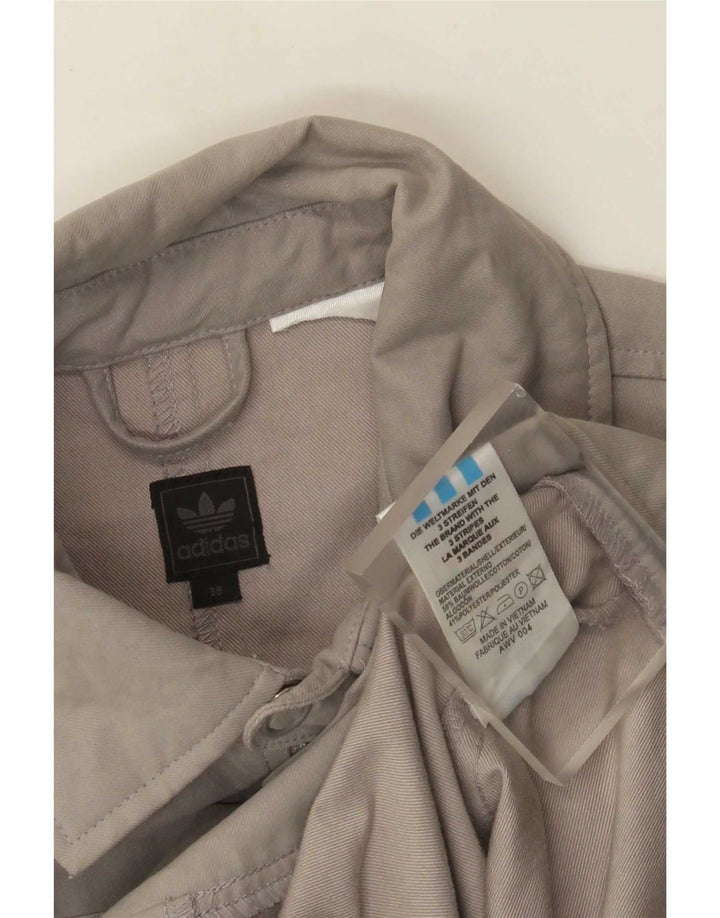 Adidas Womens Bomber Jacket EU 38 Medium Grey Cotton