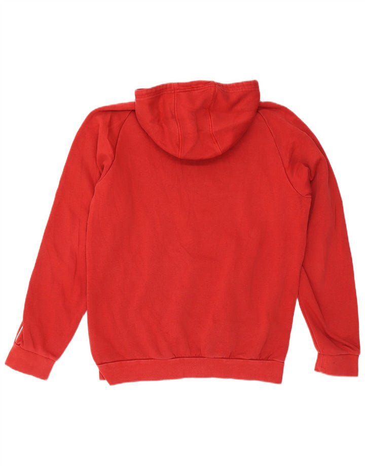 ADIDAS Mens Hoodie Jumper Medium Red Cotton