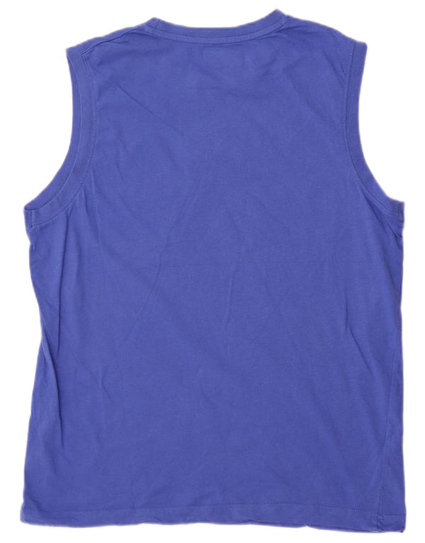 Kappa Womens Graphic Vest Top UK 16 Large Blue Cotton