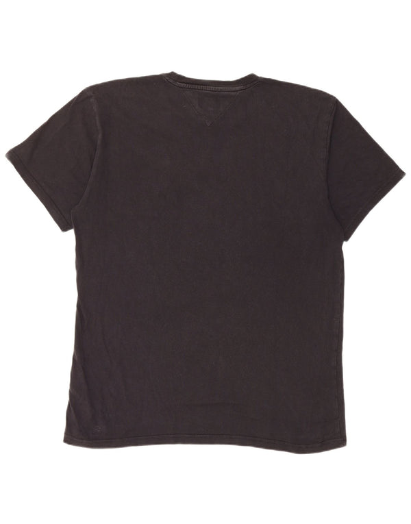 Tommy Hilfiger Mens Regular Fit Graphic T-Shirt Top Large Black Cotton