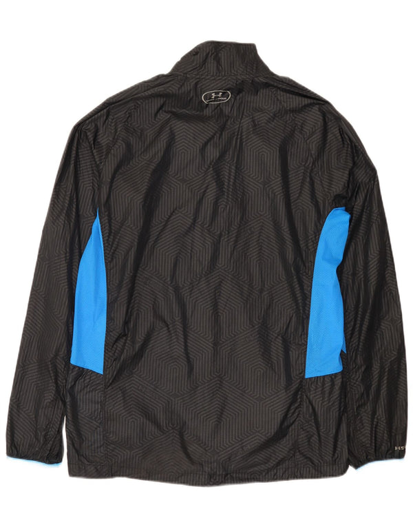Under Armour Mens Rain Jacket UK 38 Medium Black Colourblock Nylon