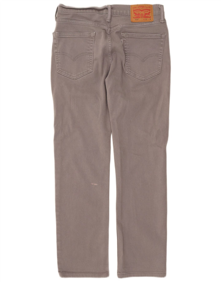 LEVI'S Mens 514 Straight Jeans W30 L29 Grey Cotton