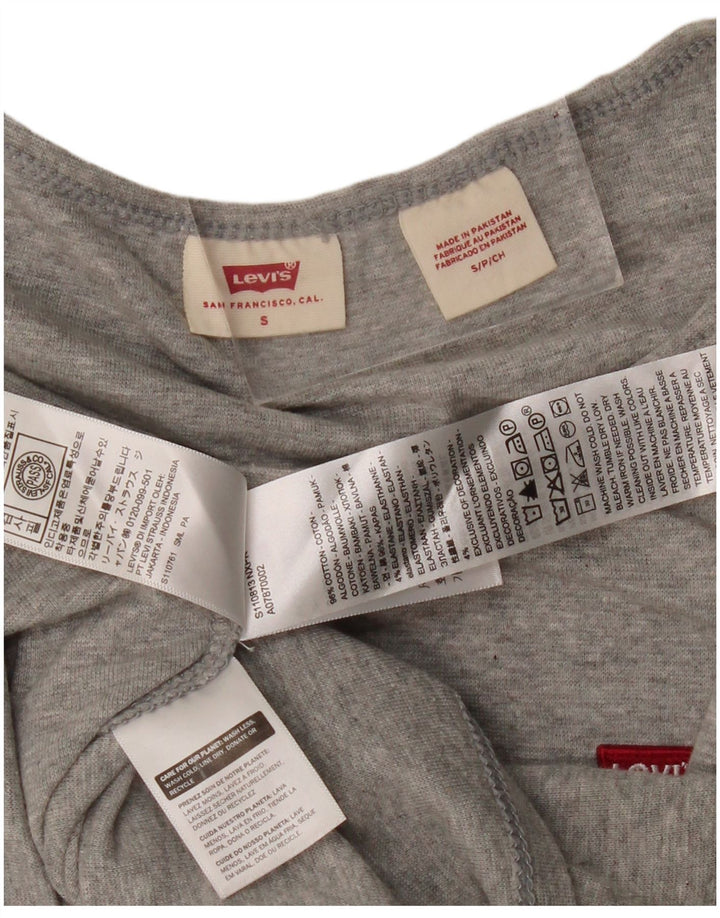 Levi's Womens Top Long Sleeve UK 10 Small Grey Cotton