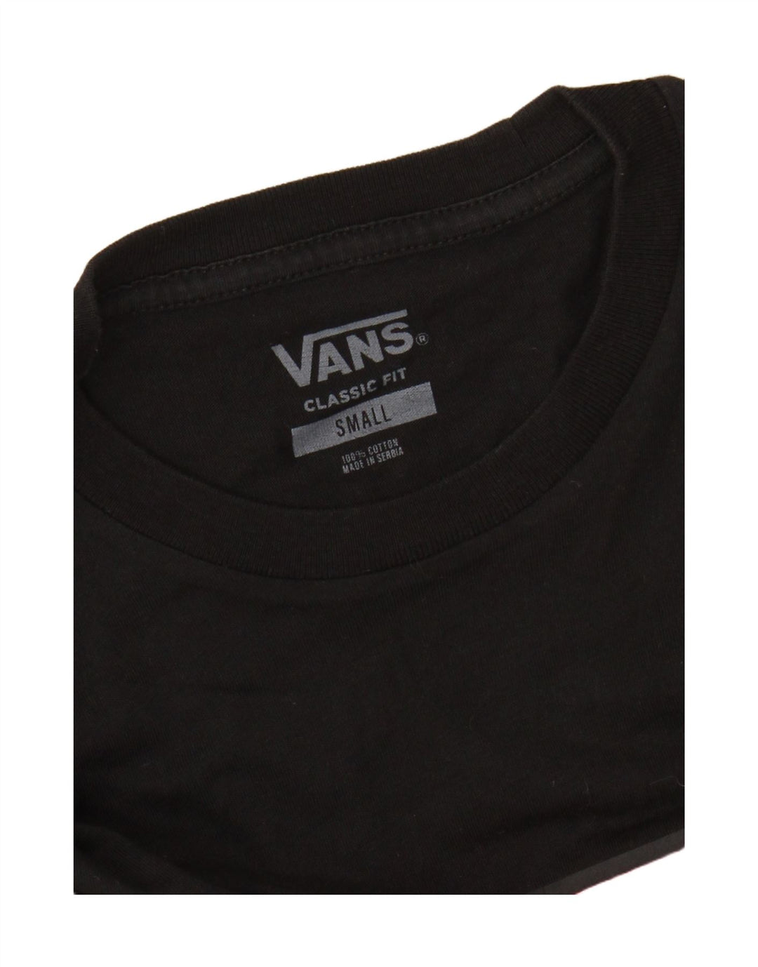 VANS Mens Classic Fit Graphic T-Shirt Top Small Black