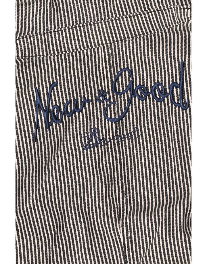 Desigual Womens Open Bolero Jacket UK 12 Medium Navy Blue Striped