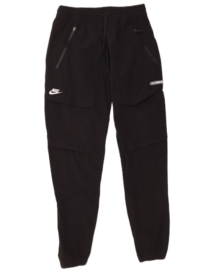 NIKE Mens Cargo Tracksuit Trousers Joggers Medium Black Nylon