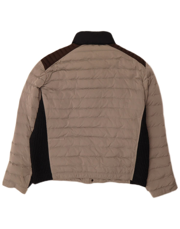Amerigo Vespucci Mens Padded Jacket UK 40 Large Grey Colourblock Polyamide