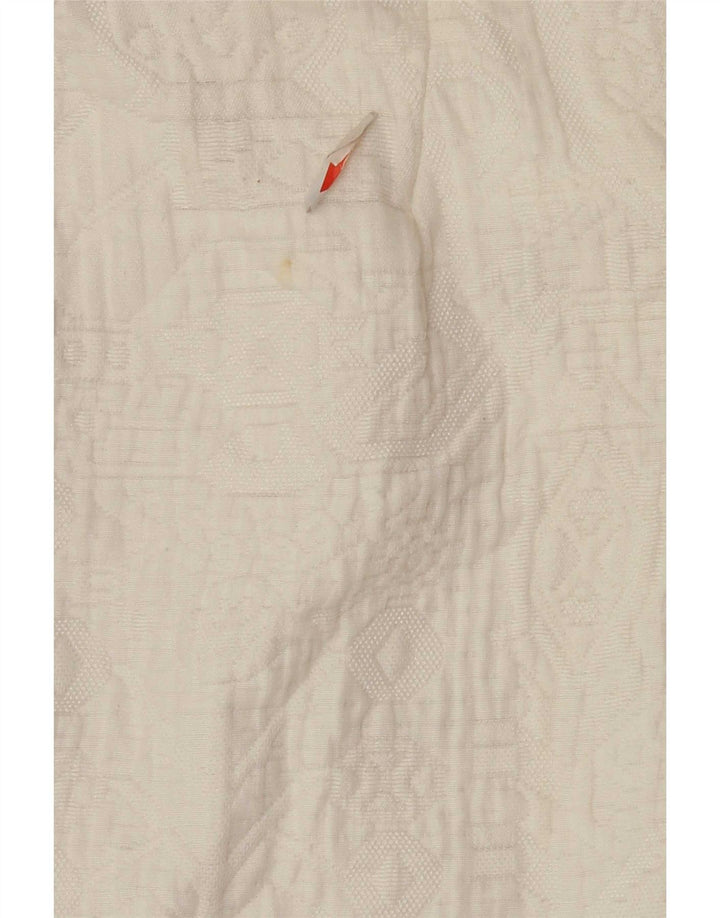 Zara Womens Utility Jacket UK 18 XL White Geometric Polyester