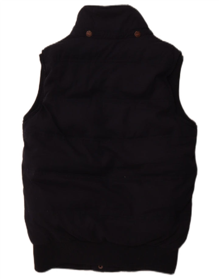 FAT FACE Womens Padded Gilet UK 8 Small  Navy Blue Polyester