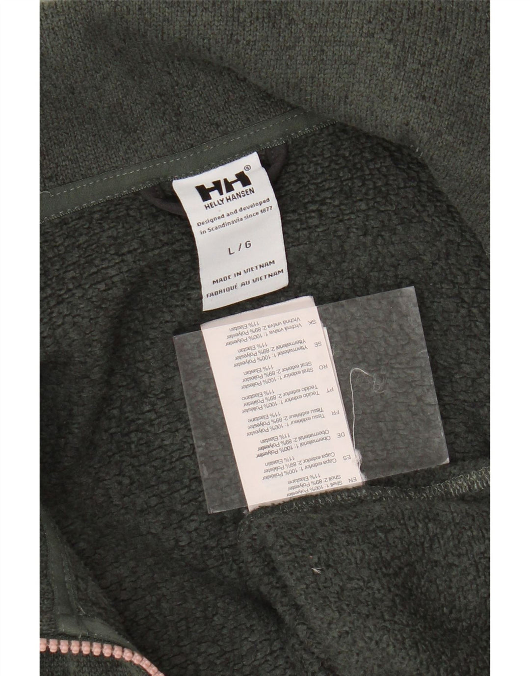 HELLY HANSEN Womens Tracksuit Top Jacket UK 16 Large Green Colourblock