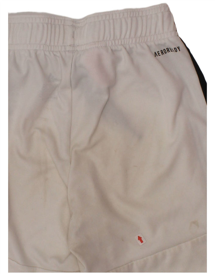 Adidas Boys Aeroready Sport Shorts 7-8 Years  White Polyester