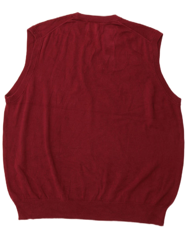 CHAPS Mens Vest Tank Top 3XL Maroon Cotton