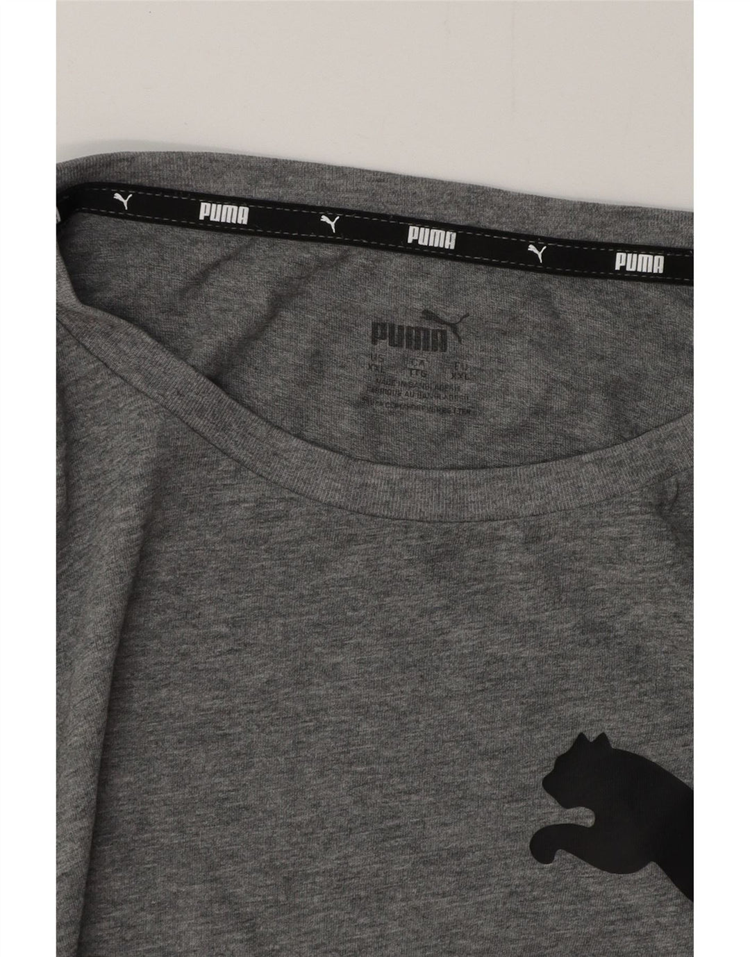 PUMA Mens Graphic T-Shirt Top 2XL Grey