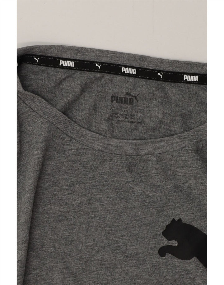 PUMA Mens Graphic T-Shirt Top 2XL Grey