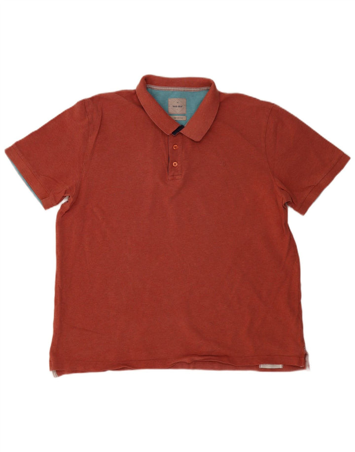 WHITE STUFF Mens Polo Shirt XL Maroon Cotton