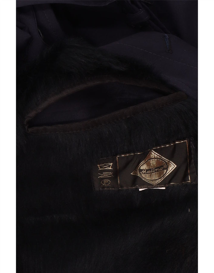 VINTAGE Mens Sherpa Overcoat UK 40 Large Navy Blue