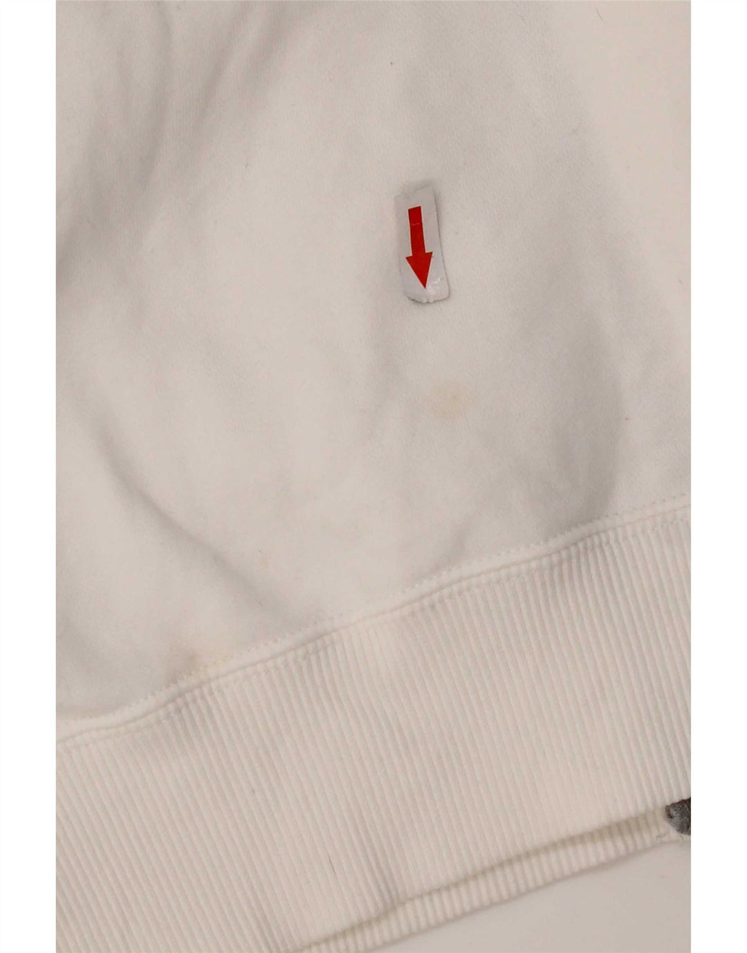 Nike Womens Graphic Tracksuit Top Jacket UK 14 Medium White Cotton