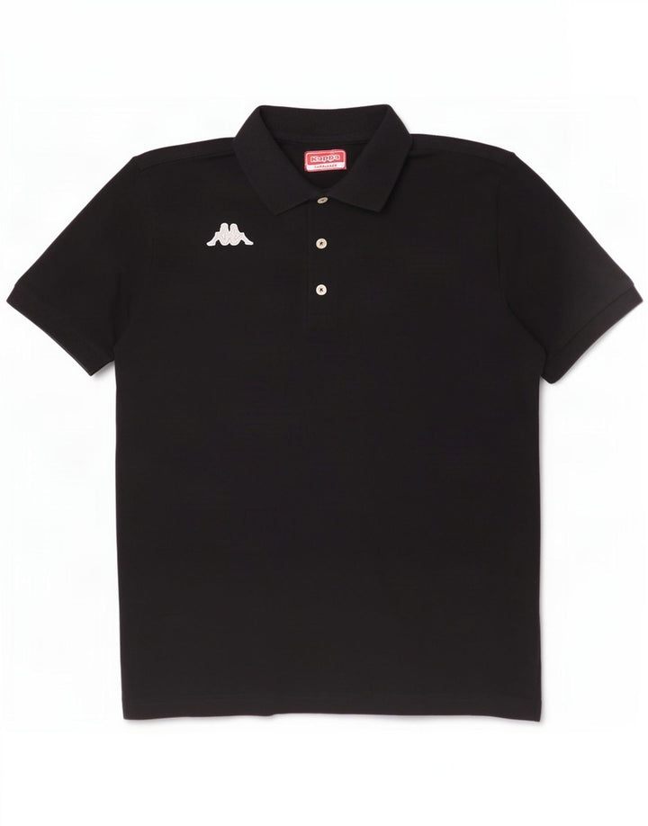 Kappa Mens Polo Shirt Medium Black Cotton