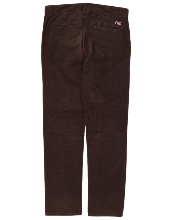 Napapijri Womens Straight Corduroy Trousers W30 L30 Brown