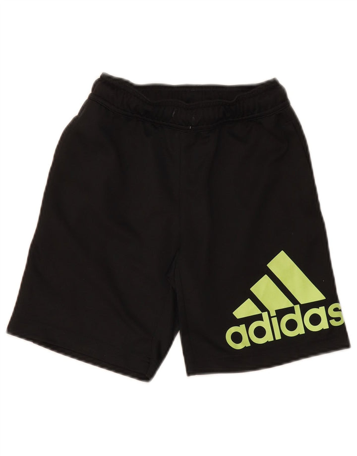 ADIDAS Boys Graphic Sport Shorts 7-8 Years Black