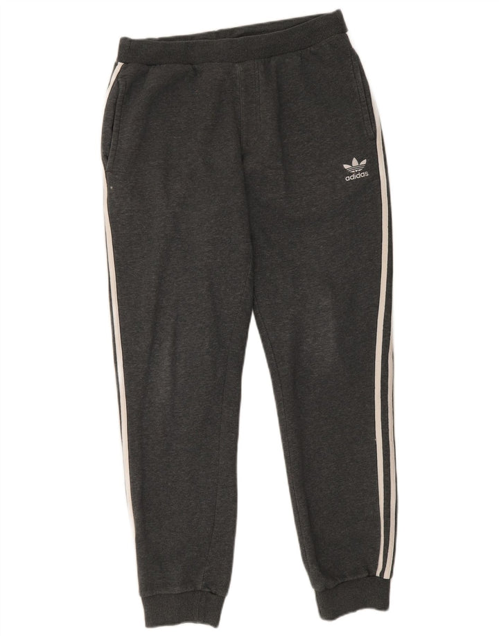 Adidas Mens Tracksuit Trousers Joggers Medium Grey Cotton