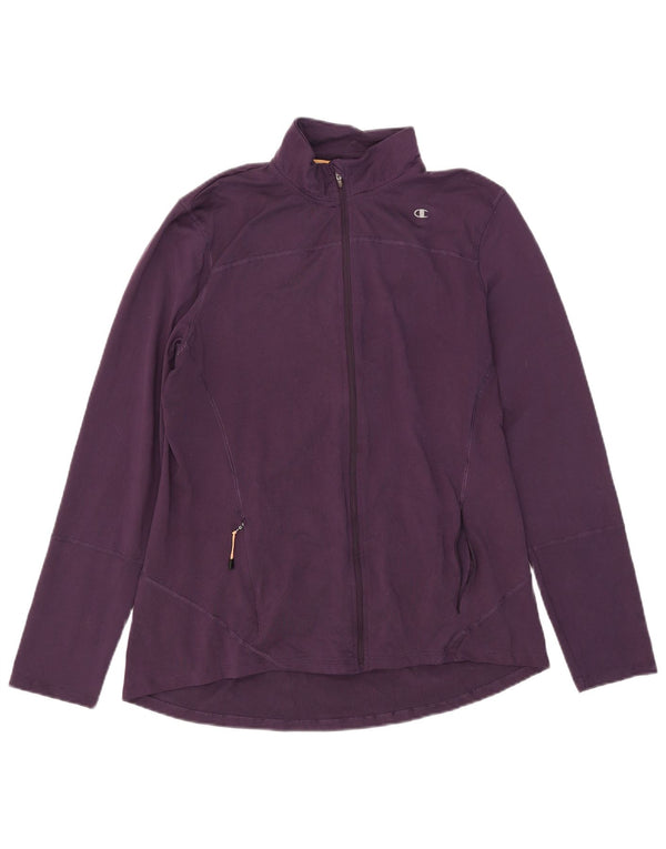 Champion Womens Tracksuit Top Jacket UK 18 XL Purple