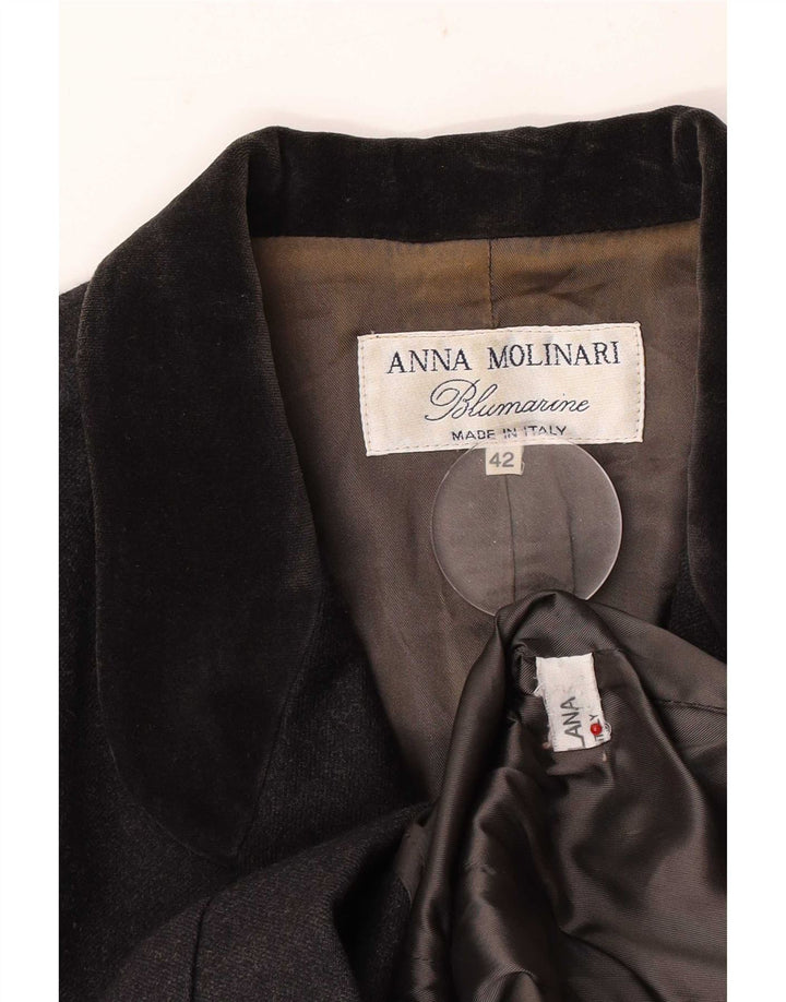 Anna Molinari Womens 4 Button Blazer Jacket IT 42 Medium Grey Colourblock