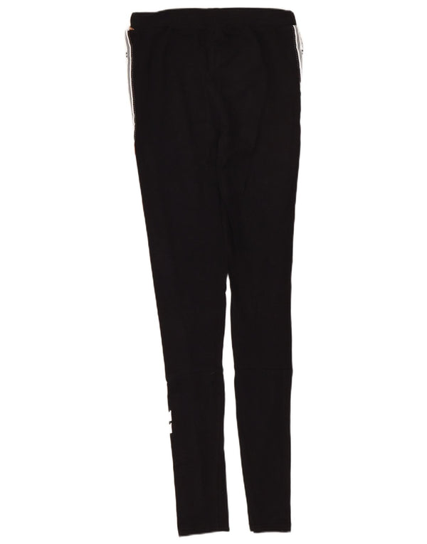 Ellesse Womens Graphic Leggings UK 4 XS Black Colourblock Cotton