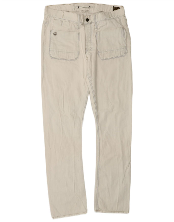 G-Star Mens Straight Jeans  W34 L32 White Cotton