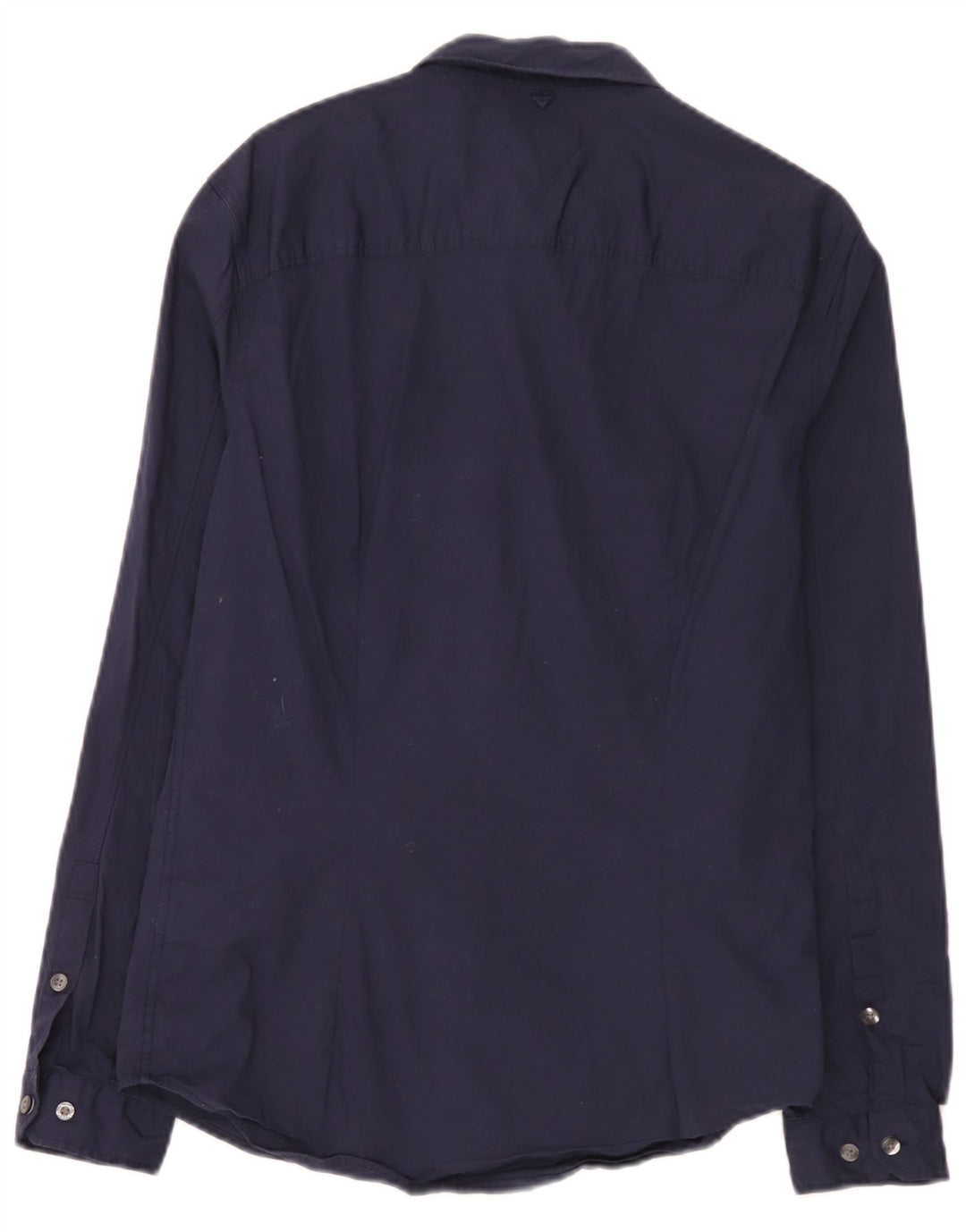 Tommy Hilfiger Mens Slim Shirt Medium Navy Blue Cotton