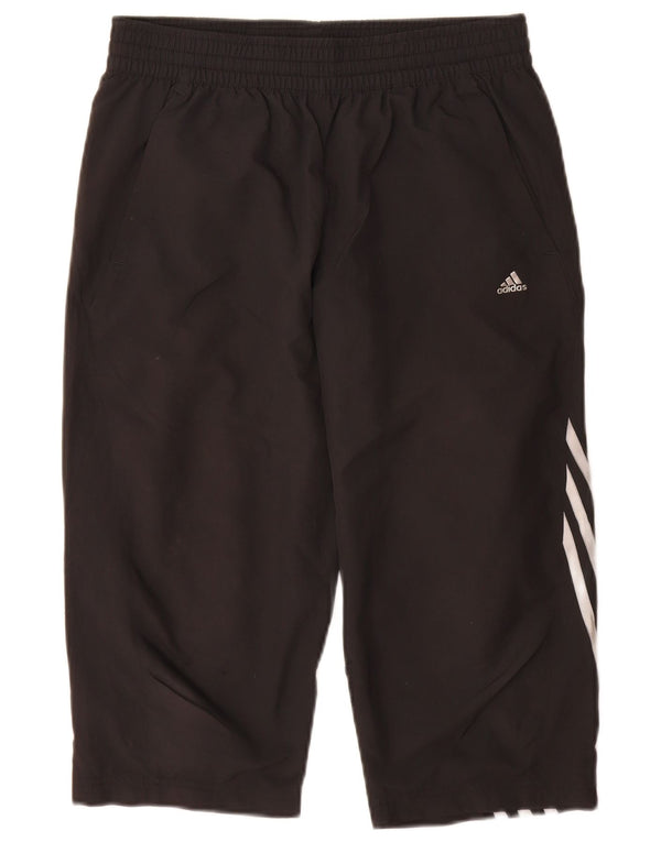 Adidas Boys Climacool Capri Tracksuit Trousers 15-16 Years Black Polyester