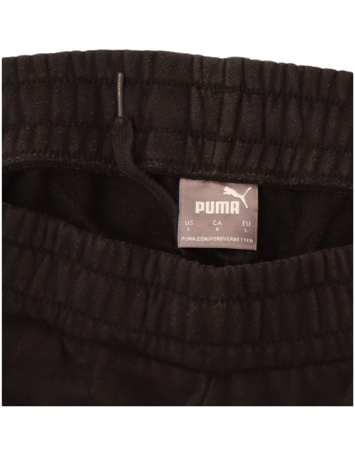 Puma Mens Tracksuit Trousers Large Black Cotton