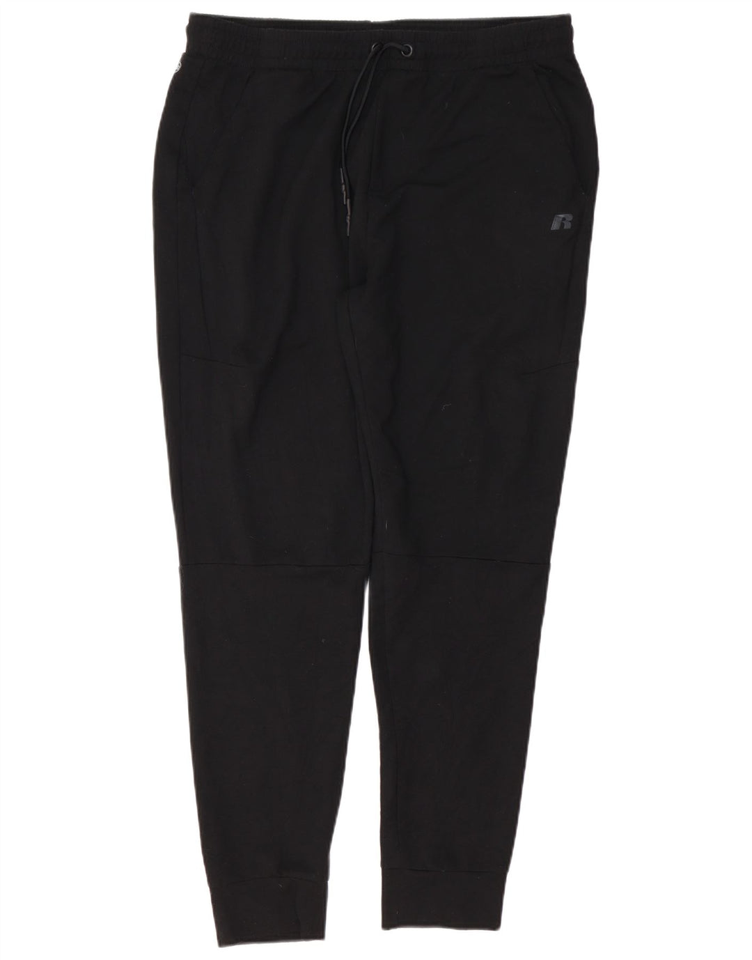 RUSSELL ATHLETIC Mens Tracksuit Trousers Joggers Large Black Polyester