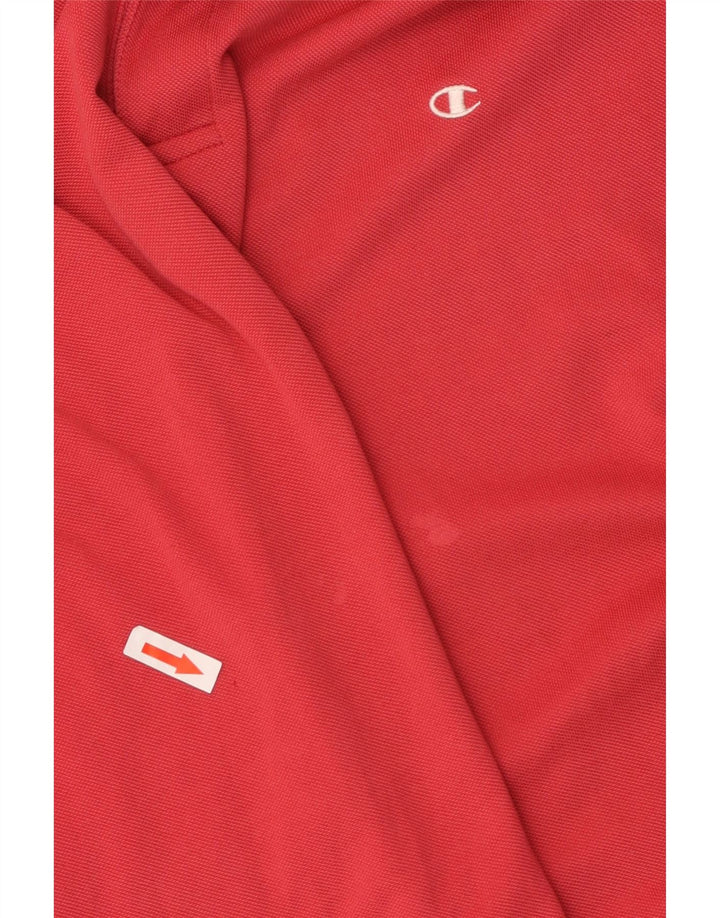 CHAMPION Mens Easy Fit Polo Shirt Large Red