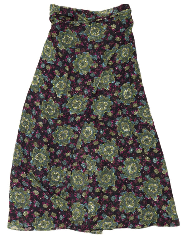 La Madeleine Womens High Waist Wrap Skirt Medium W14 Multicoloured Floral