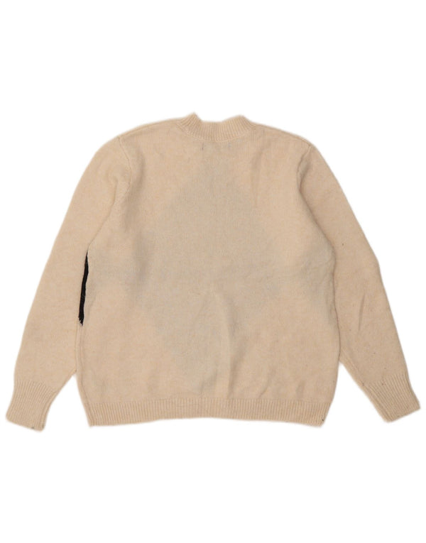 Marks & Spencer Womens Crew Neck Jumper Sweater UK 14 Medium White