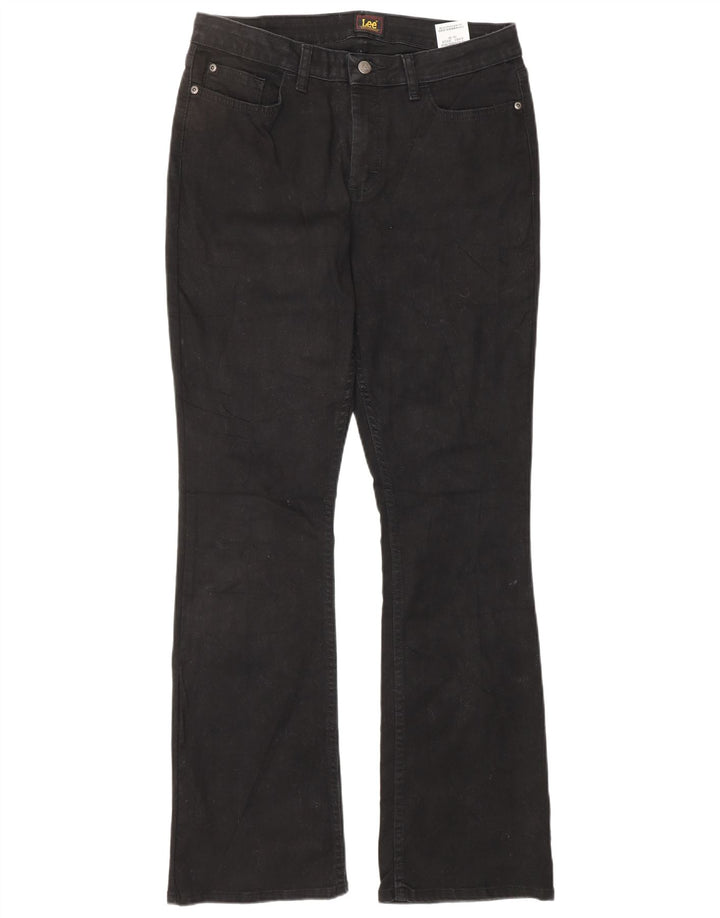 LEE Womens Bootcut Jeans US 10 Large W32 L32 Black Cotton