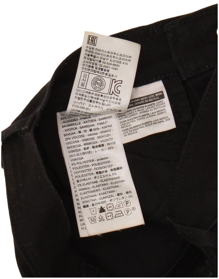 Levi's Womens Bootcut Jeans W23 L26 Black Cotton