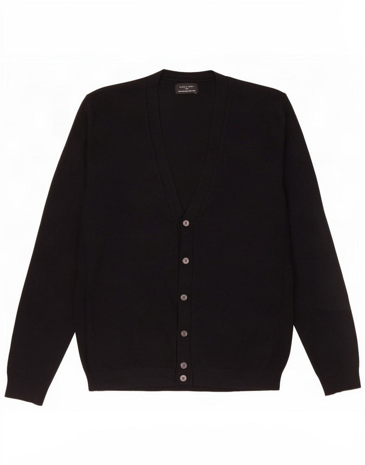 Zara Mens Cardigan Sweater Medium Black