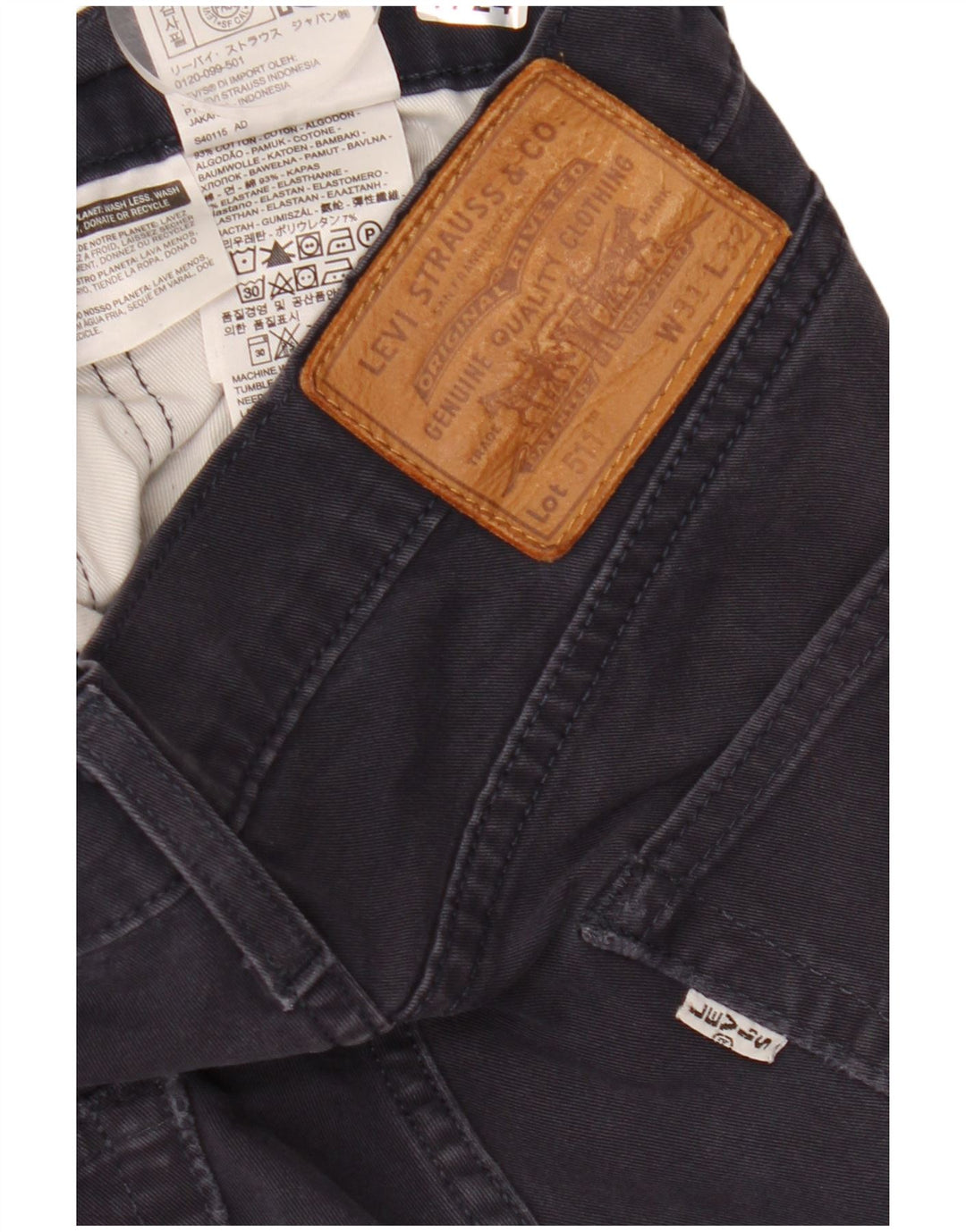 Levi's Mens 511 Slim Jeans W31 L32 Navy Blue Cotton