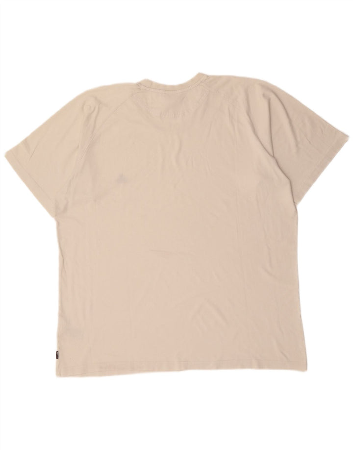 ADIDAS Mens T-Shirt Top 2XL Off White Cotton