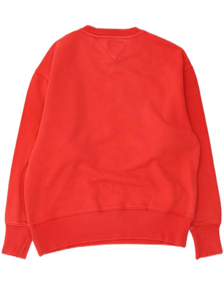 TOMMY HILFIGER Mens Graphic Sweatshirt Jumper Small Red Cotton