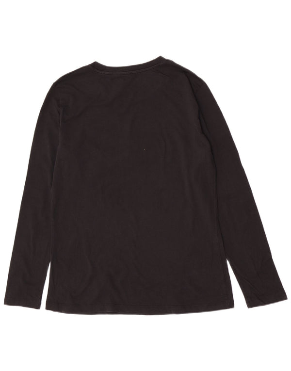 Armani Exchange Womens Graphic Top Long Sleeve UK 12 Medium Black